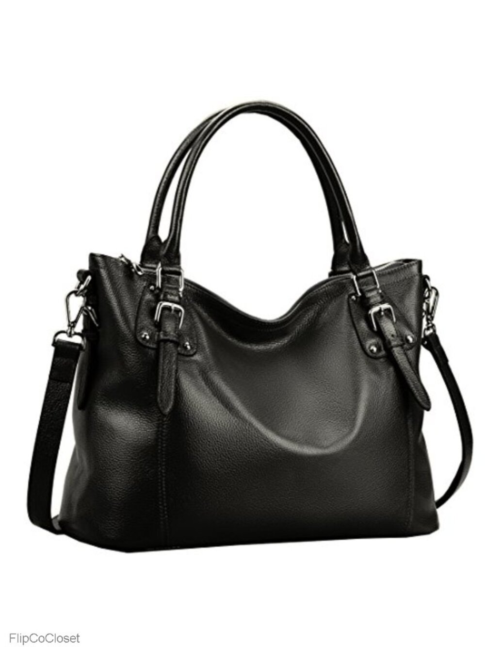 HESHE Leather Tote Satchel Shoulder Bag Top Handle Crossbody Purse